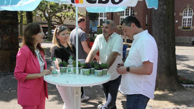 CDU Wahlkampf im Dormagener Zentrum